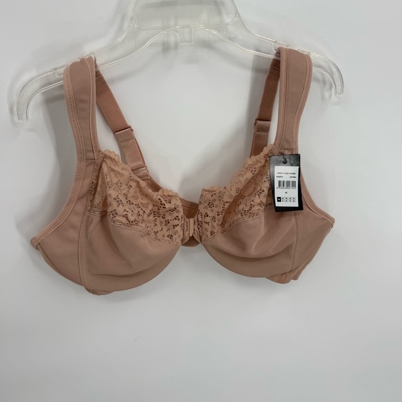 Avenue Women’s Front Closure Bra Underwire Tan Lace Size 40C Lace Adjustable NWT - Picture 8 of 8